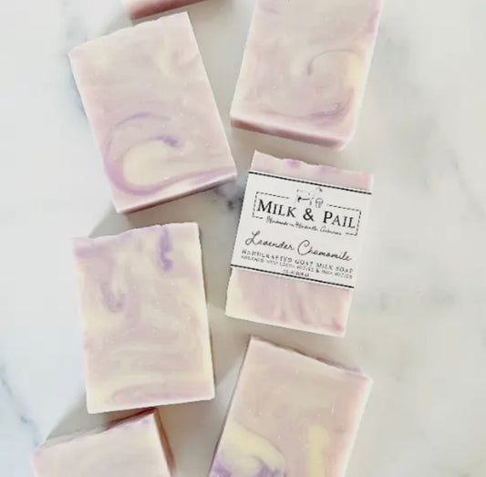 Lavender chamomile goat milk soap bar