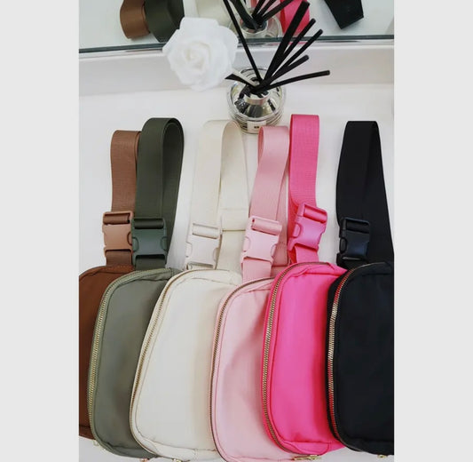 Solid color Crossbody Fanny pack belt bag