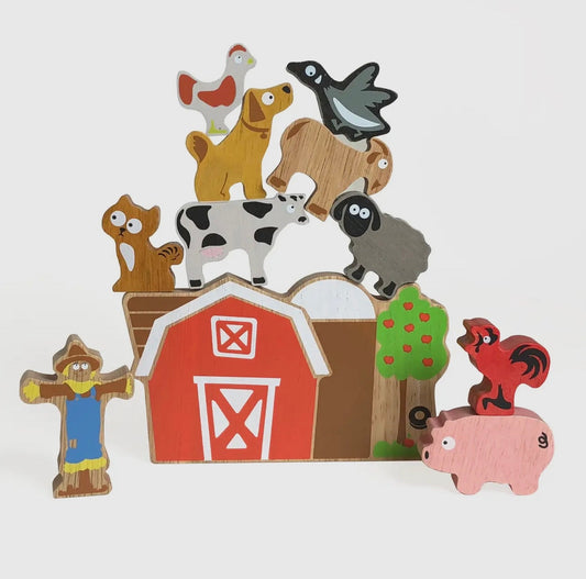 Balance Barn Game - Stacking Game & Farm Playset