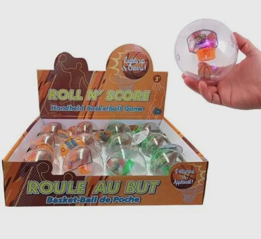 Roll N' Score Light-Up Handheld Basketball Game with Sound