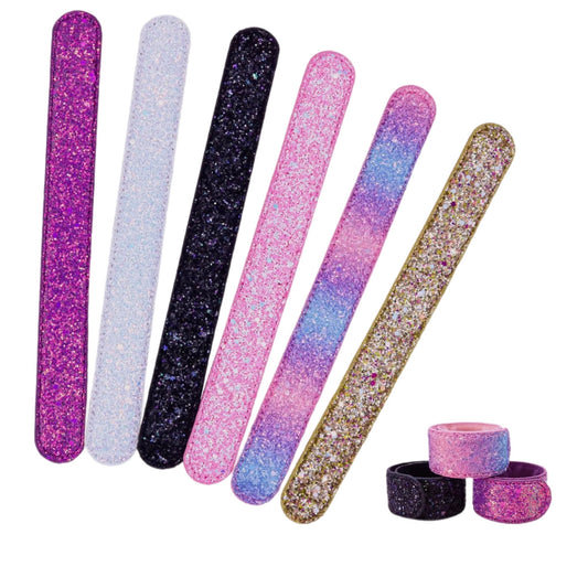 Sparkly Glitter Slap Bracelets