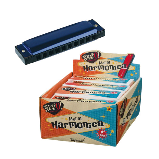 4" Metal Harmonica, 10 Holes